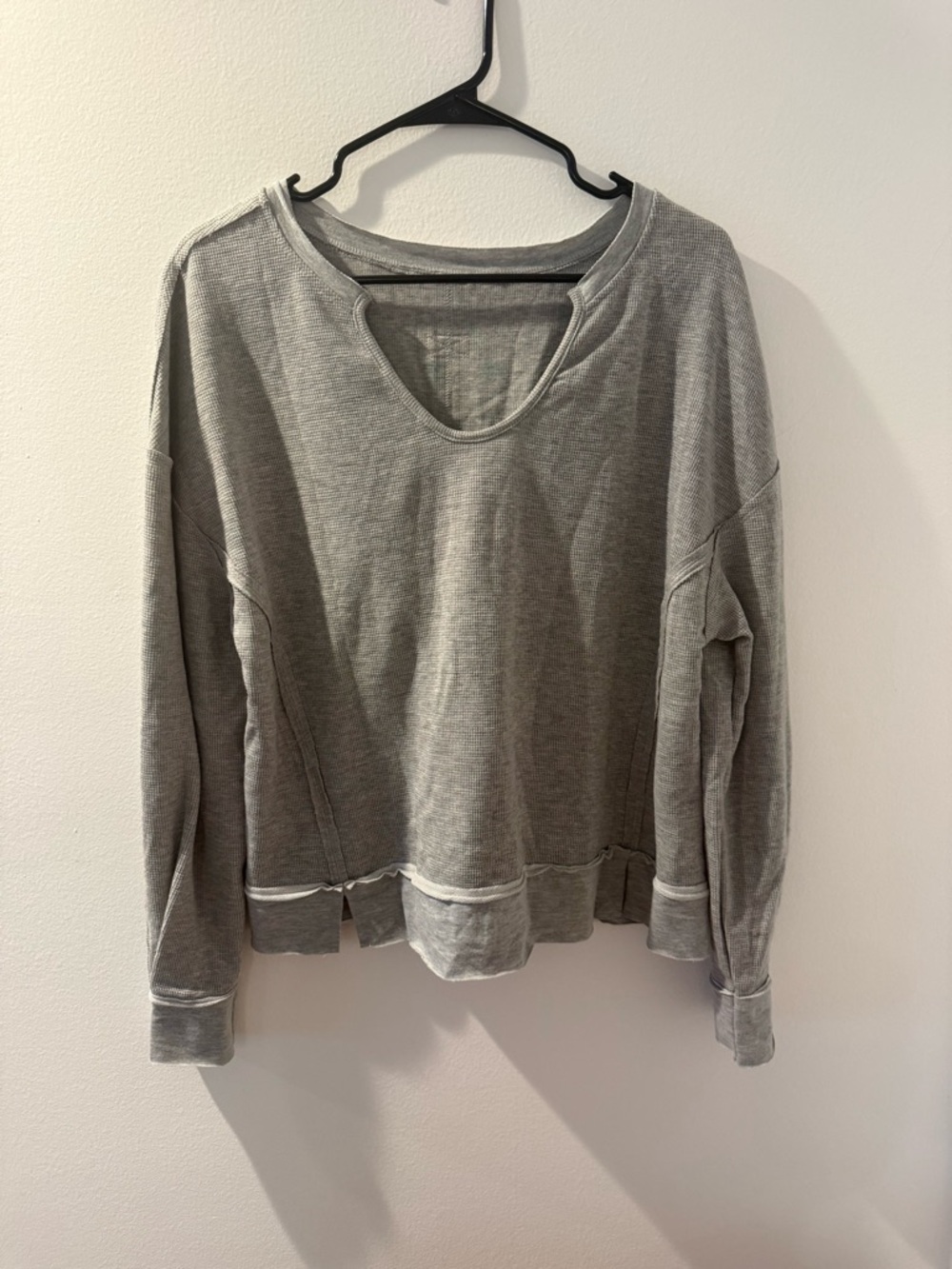Everyday Grey Scoop-Neck Women's Top